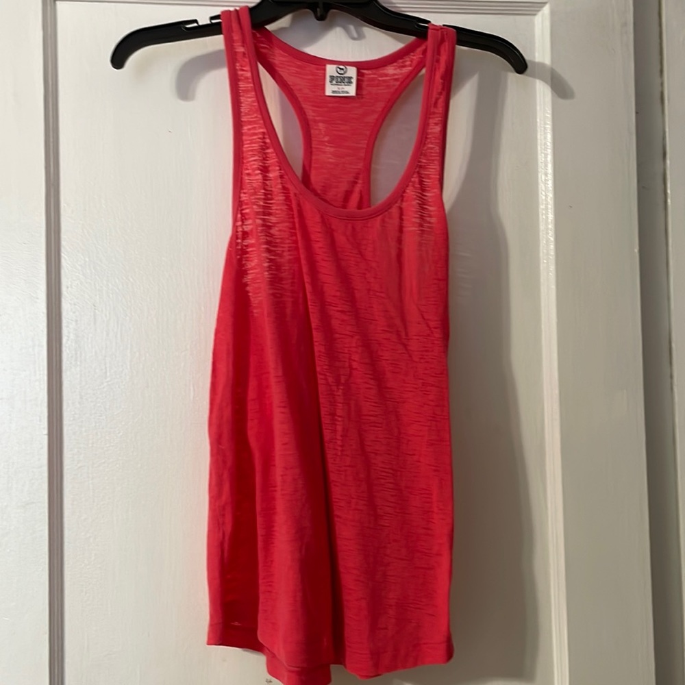 Bright coral colored tank from PINK